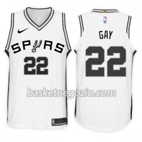 Canotte Uomo San Antonio Spurs Rudy Gay 22 Nike 2017-18 Bianco Swingman
